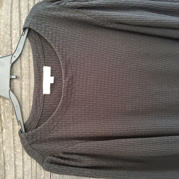 LOFT Black Textured Women's Top Size XL - Picture 3 of 6